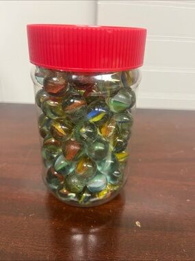 114 vintage cats eye glass marbles